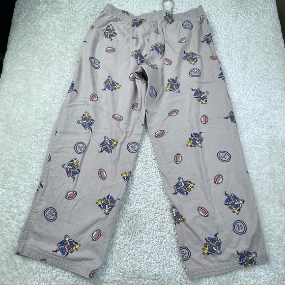 Life Is Good Soft Flannel Mens Pajama Sleep Pants Football man dog size Large - Picture 3 of 11